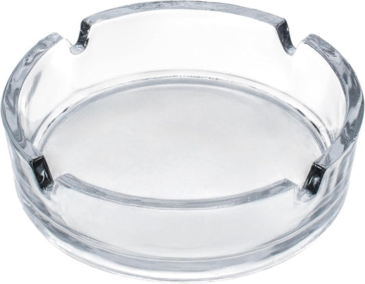 Classic Clear Round Glass Ashtray 90mm – Tabletop Ash Tray