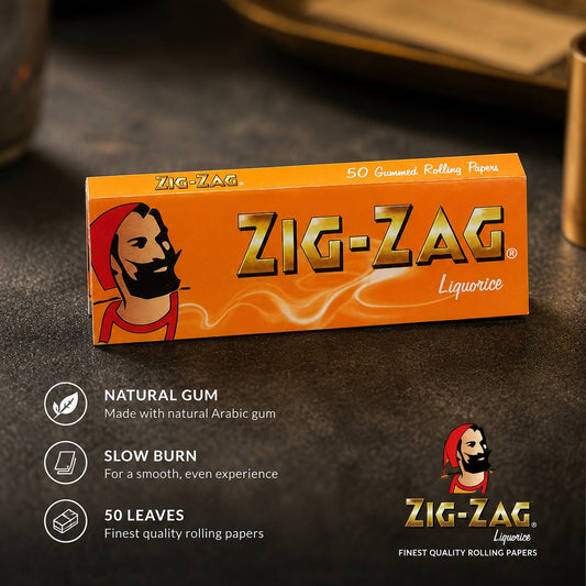 Zig-Zag Liquorice Dark Brown Chocolate Rolling Papers Regular Size