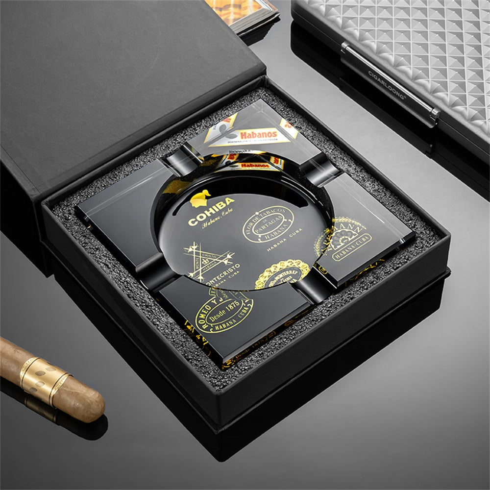 Black Cohiba Cigars Ashtray