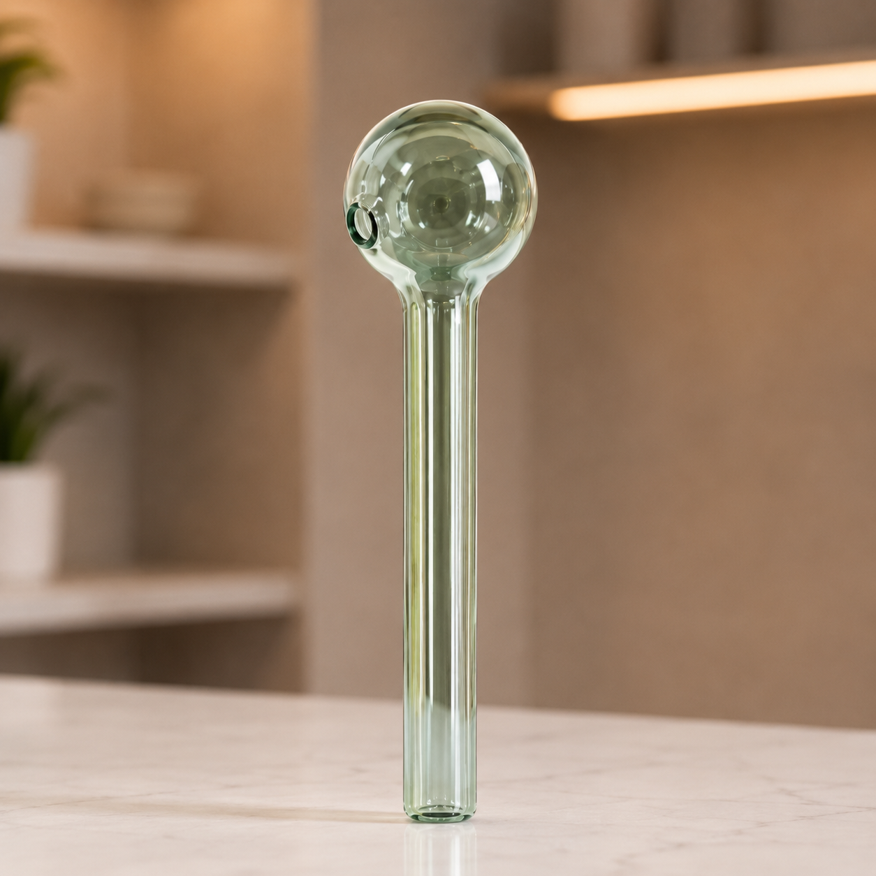 Straight Colored Oil Burner Glass Pipe โ 8mm 4 Inch
