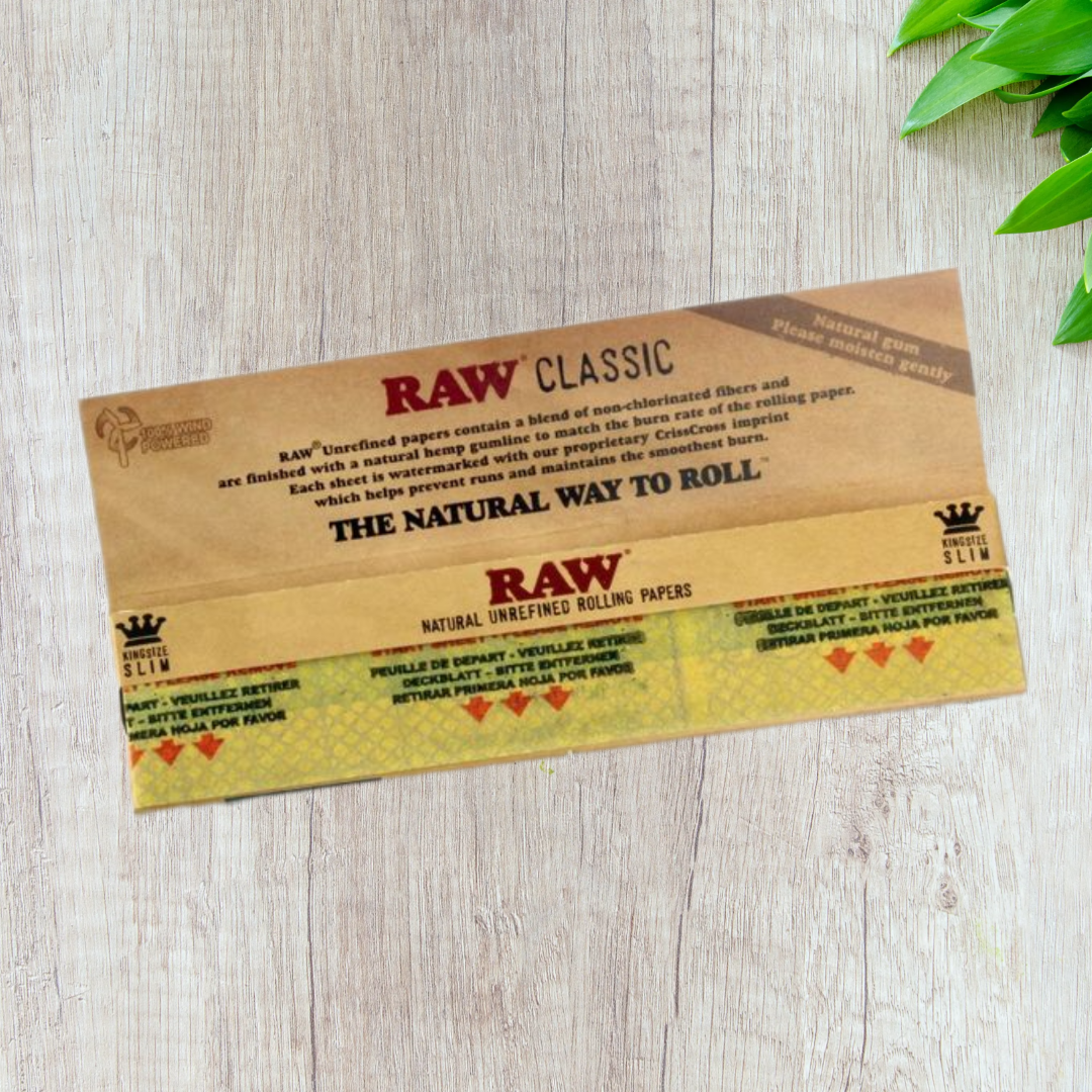 RAW Classic Brown King Size Slim Rolling Paper