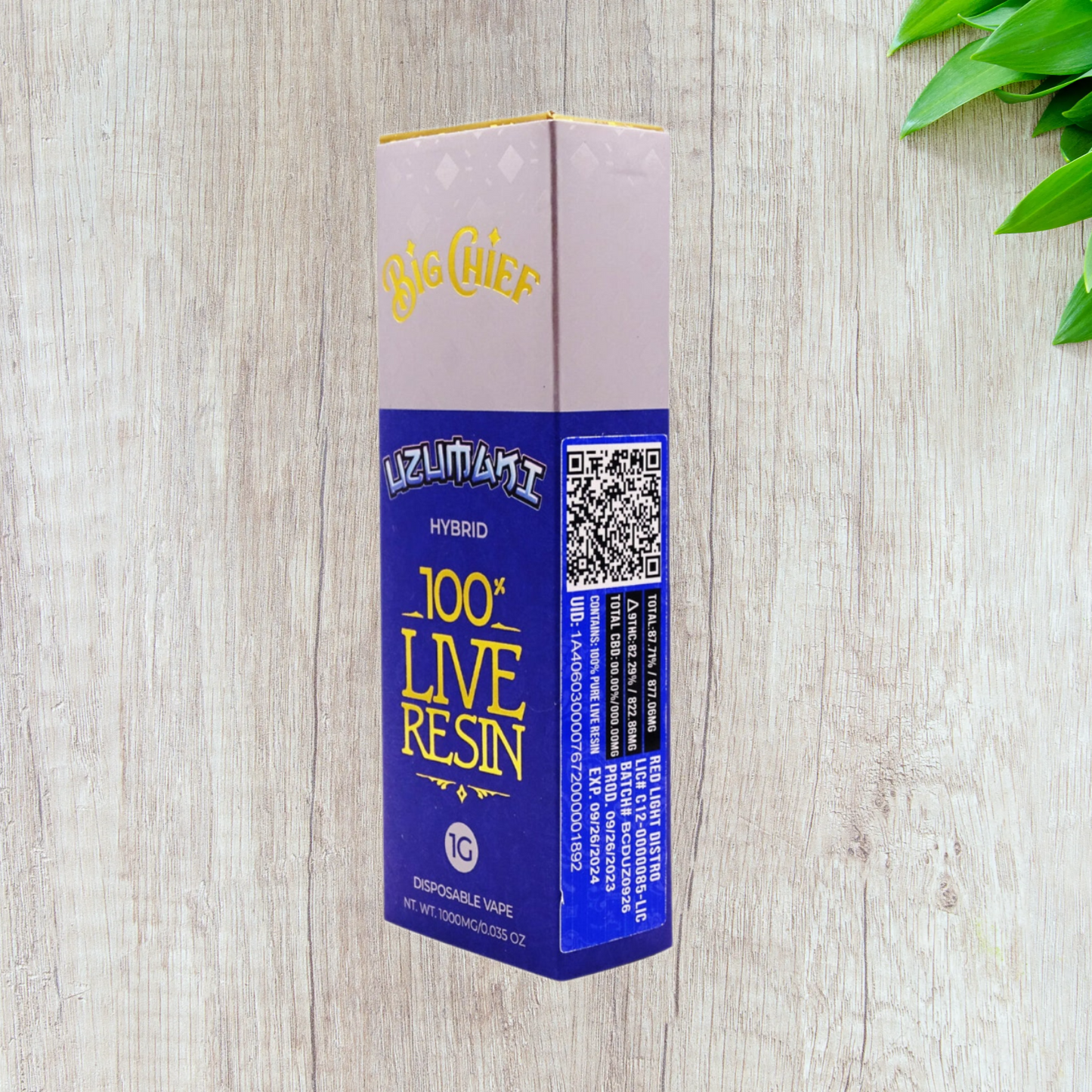 Big Chief Live Resin Disposable Vape Cartridge - 1000mg 1g