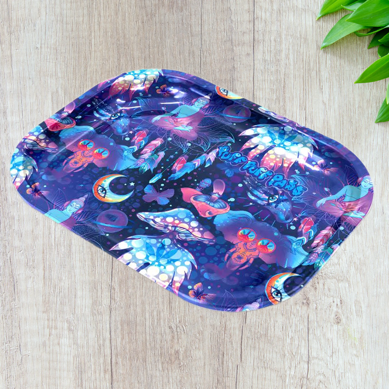 Fine Artwork Metallic Rolling Tray - Small