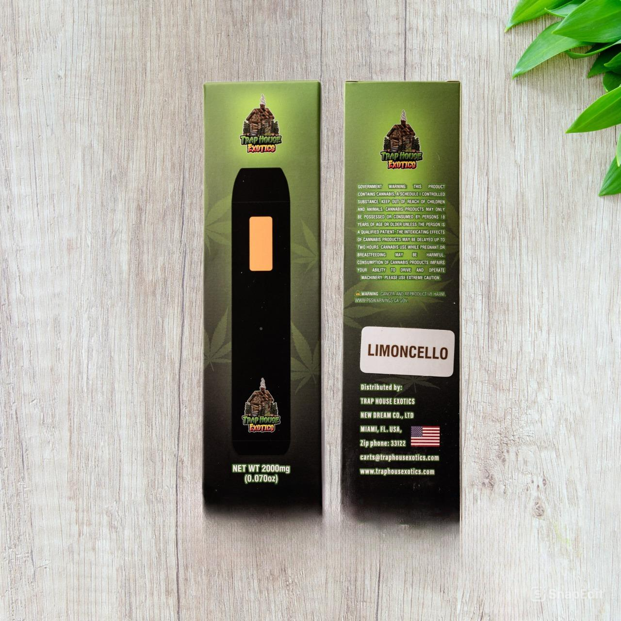 Trap House Exotics Disposable Vape Cartridge - Delta 8 2000mg