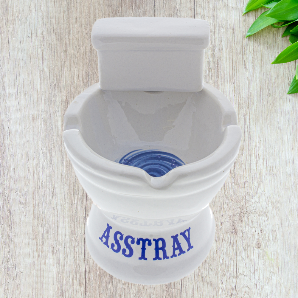 Classic White Toilet Bowl "Asstray" Ashtray