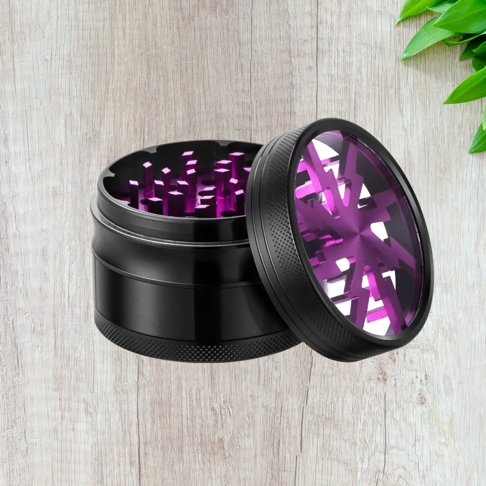 Lightning Clear Top 4 Layer Alloy Metallic Grinder - 63mm (Medium Size)
