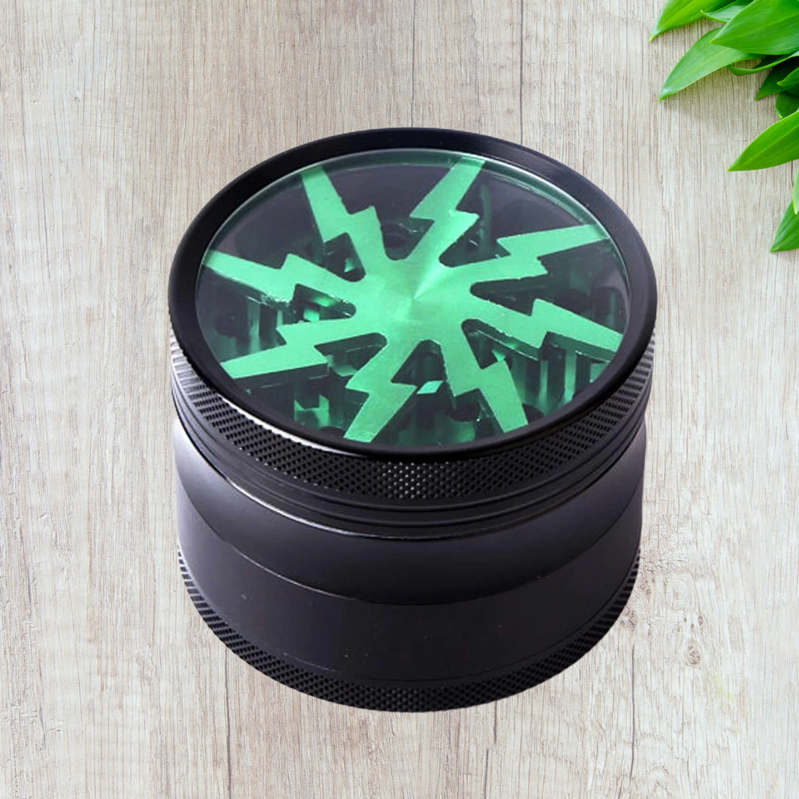 Lightning Clear Top 4 Layer Alloy Metallic Grinder - 63mm (Medium Size)