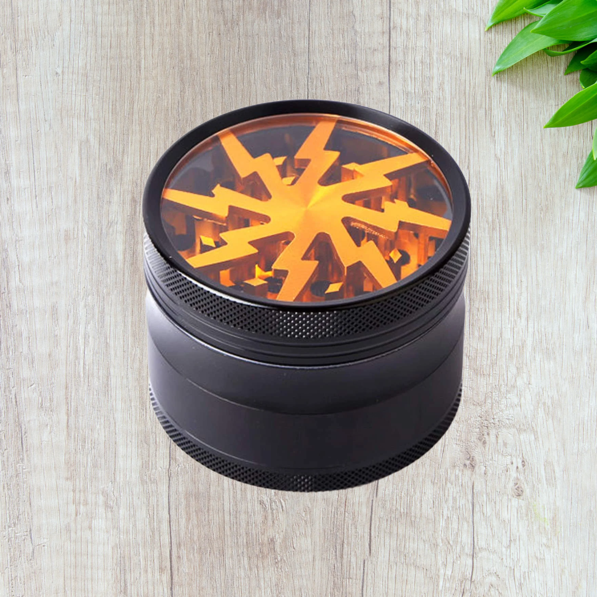 Lightning Clear Top 4 Layer Alloy Metallic Grinder - 63mm (Medium Size)
