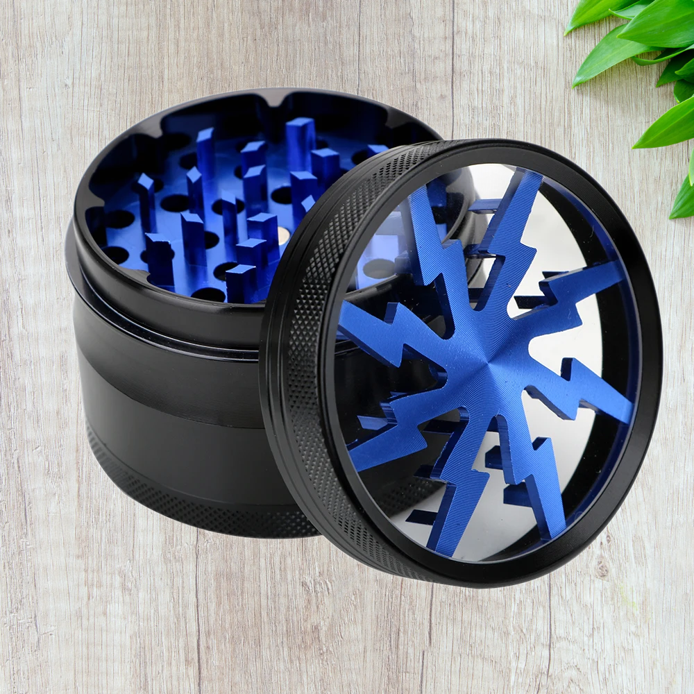 Lightning Clear Top 4 Layer Alloy Metallic Grinder - 63mm (Medium Size)