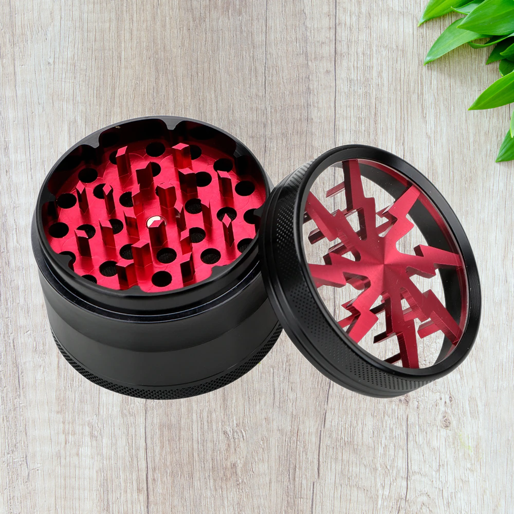 Lightning Clear Top 4 Layer Alloy Metallic Grinder - 63mm (Medium Size)