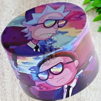 Rick & Morty 4 Layer Alloy Metallic Grinder - 63mm ( Medium Size)