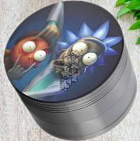 Rick & Morty 4 Layer Alloy Metallic Grinder - 63mm ( Medium Size)