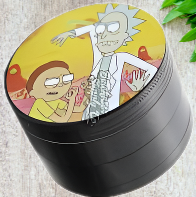 Rick & Morty 4 Layer Alloy Metallic Grinder - 63mm ( Medium Size)