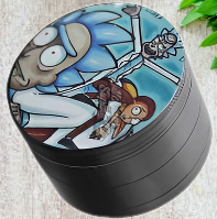 Rick & Morty 4 Layer Alloy Metallic Grinder - 63mm ( Medium Size)