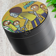 Rick & Morty 4 Layer Alloy Metallic Grinder - 63mm ( Medium Size)