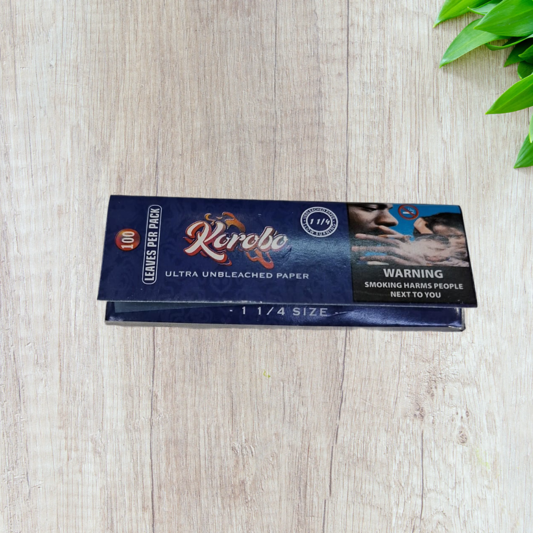 Korobo Blue Rolling Papers 1 1/4 Size - 100 Leaves