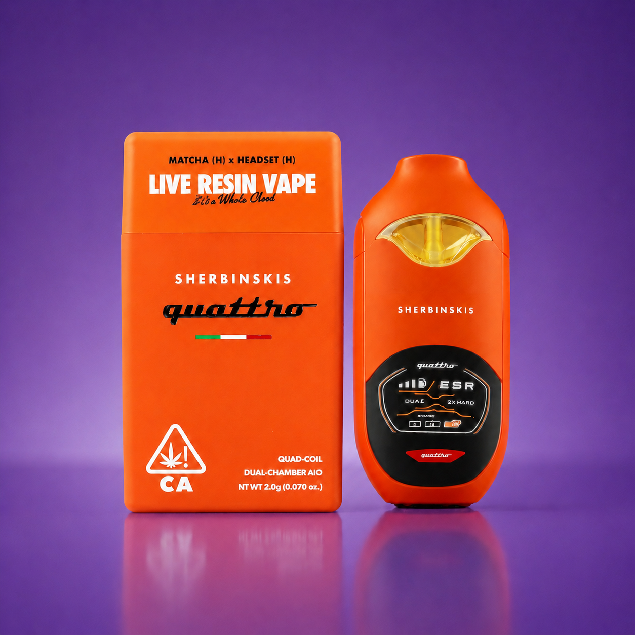 Sherbinskis Quattro Live Resin 2G Disposable Vape Cartridge