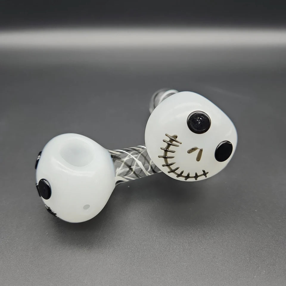 Halloween Skeleton Hand Glass Pipe 4.5 Inch