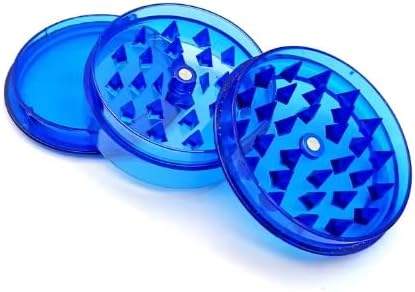 Acrylic Plastic Herb Grinder – 2 Layer 63mm (Plain Colors)