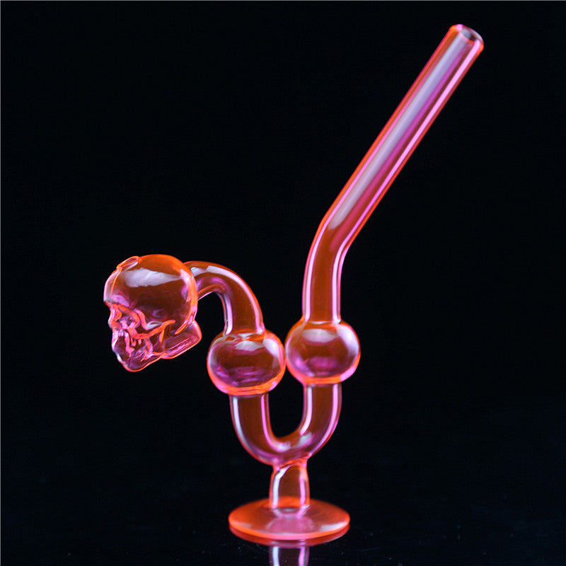 Hippster smoking Glass pipes Skull U-Shape