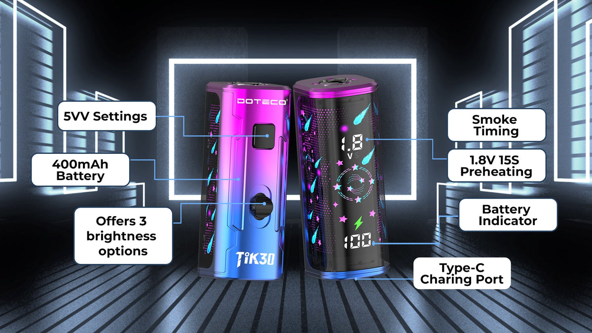 DOTECO TIK30 Starry Sky 510 Thread Battery - 400mAh Vape Cartridge