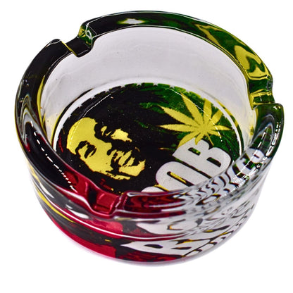 Bob Marley Legend Lives Glass Ashtray