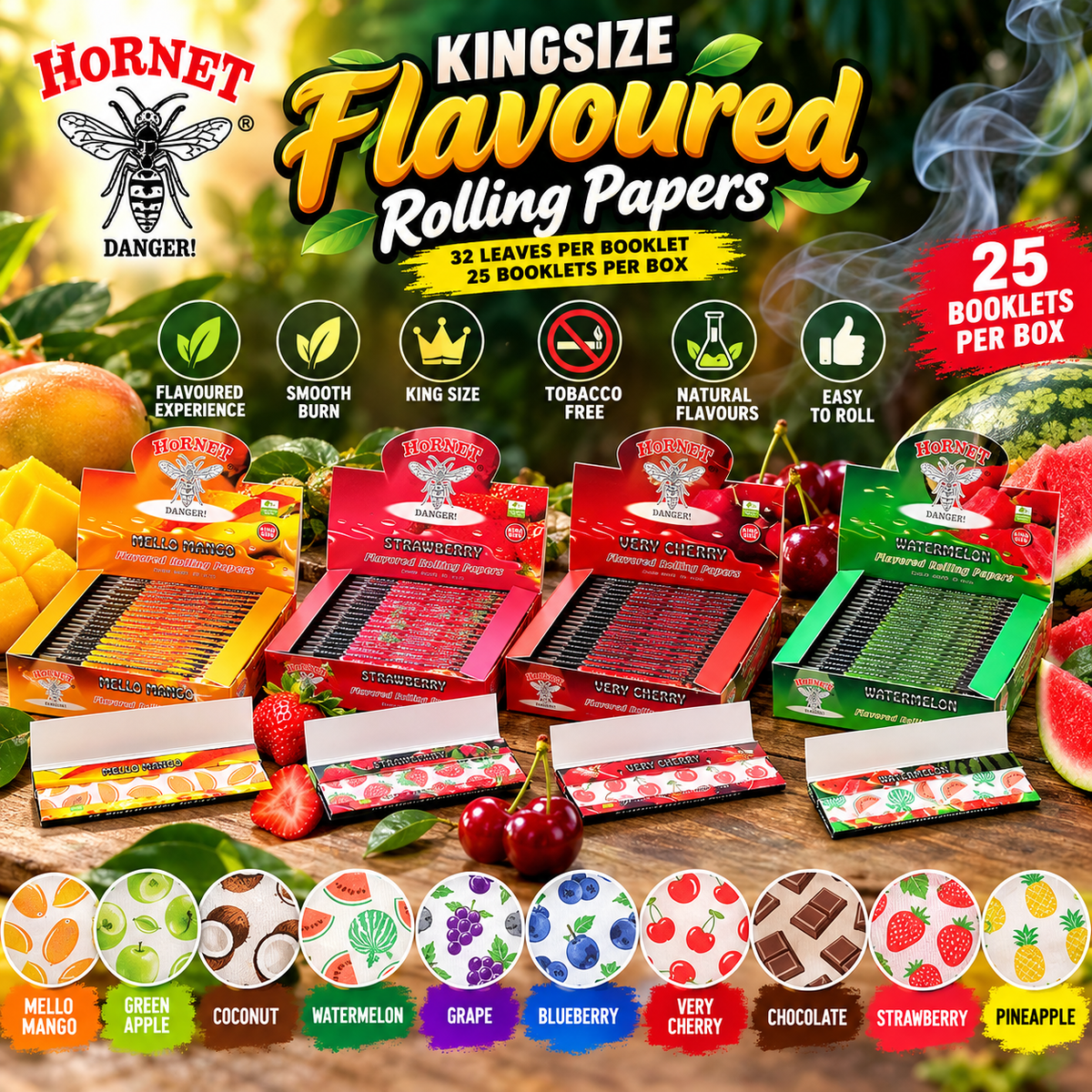 Hornet Flavored Rolling Papers - King Size