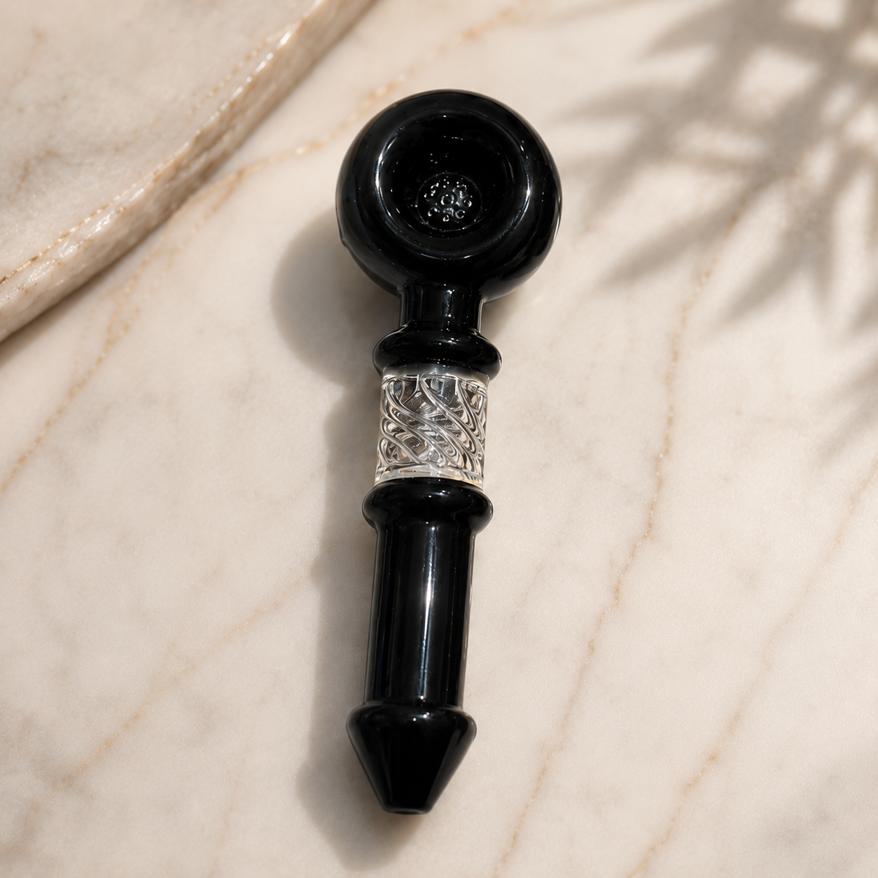 Snowflake Twist Hand Glass Pipe - 6 inches