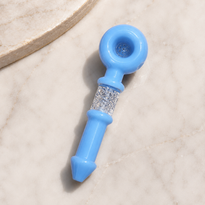 Snowflake Twist Hand Glass Pipe - 6 inches