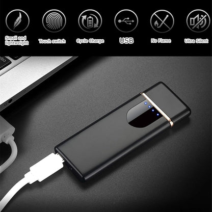 USB Rechargeable Dual Arc Electric Lighter – Windproof Plasma Flameless