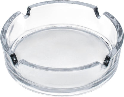 Classic Clear Round Glass Ashtray 90mm – Tabletop Ash Tray