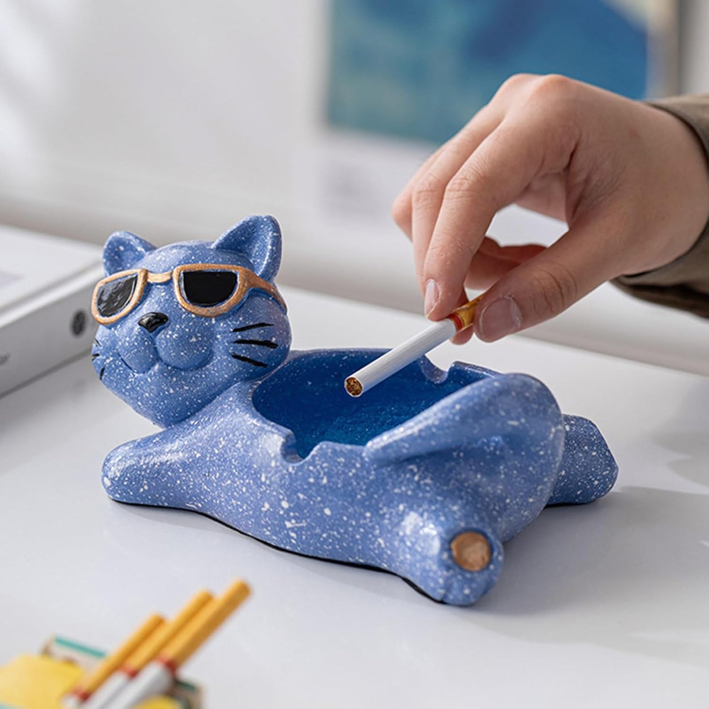 Classic Ceramic Tabletop Ashtray