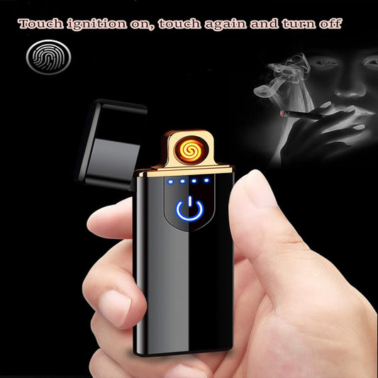 USB Rechargeable Dual Arc Electric Lighter – Windproof Plasma Flameless