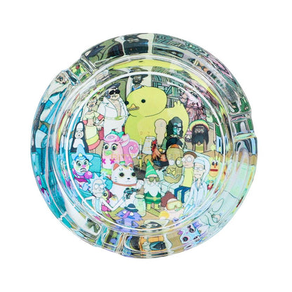 Rick and Morty art round Glass Ashtray 85mm