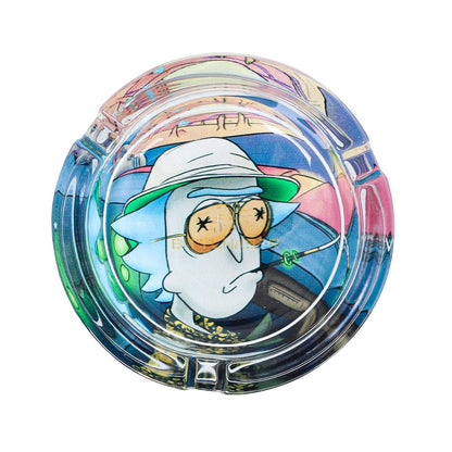 Rick and Morty art round Glass Ashtray 85mm