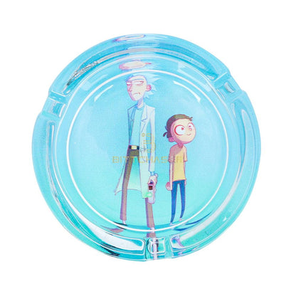 Rick and Morty art round Glass Ashtray 85mm