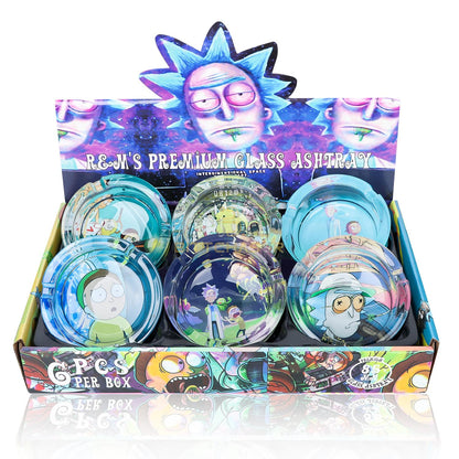 Rick and Morty art round Glass Ashtray 85mm