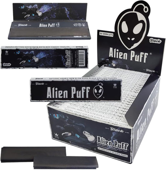 Alien Puff Kingsize Black Colored Rolling Papers
