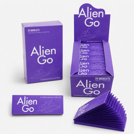 Alien Go Purple Perforated Rolling Filter Tips – 50 Tips | Box of 25