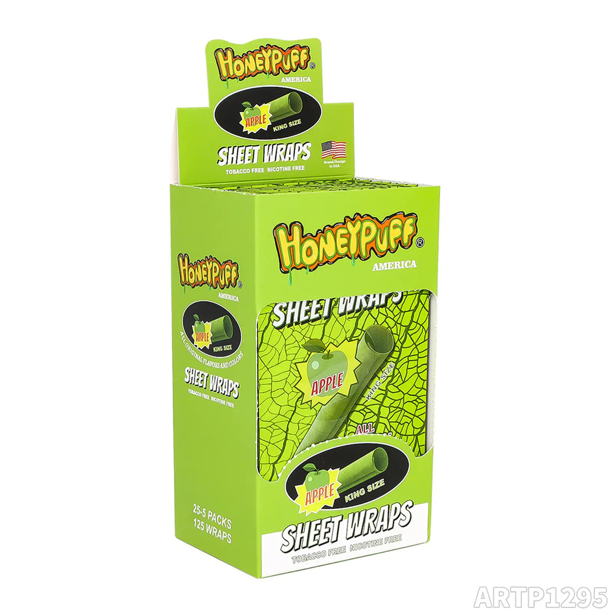 Organic Honeypuff America Blunt Sheet Wraps - 5 Wraps