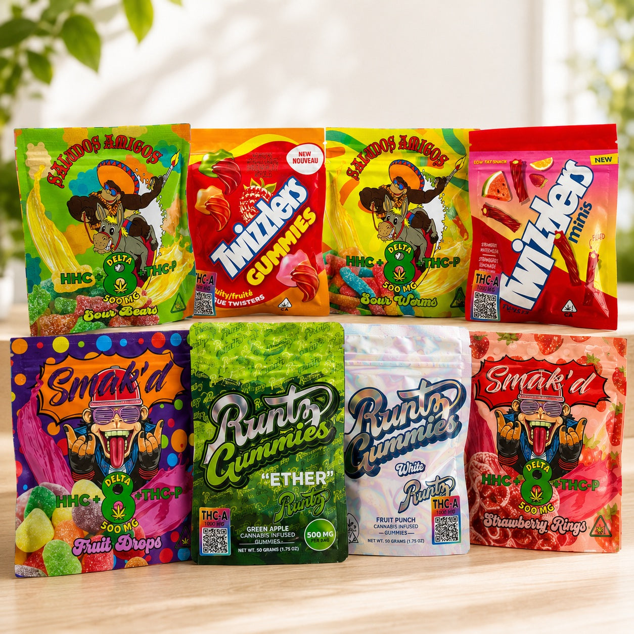 Assorted Pack THCa Fruit Gummies – 1000mg