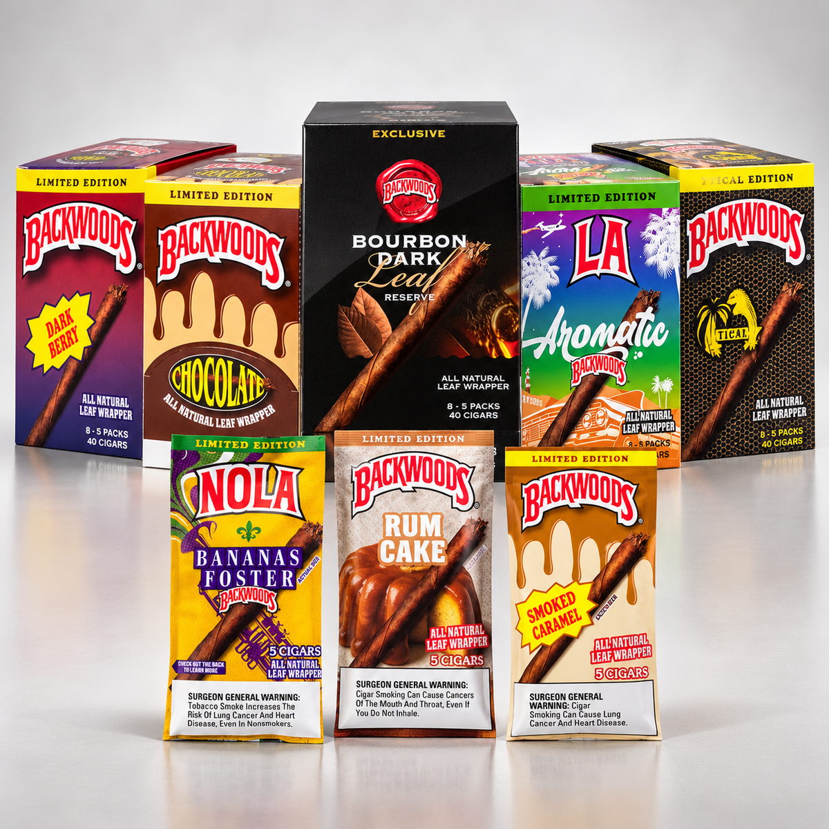 Backwoods - (Limited Edition) Leaf Wrapper Cigar /  Cigarillo - 5 Pack