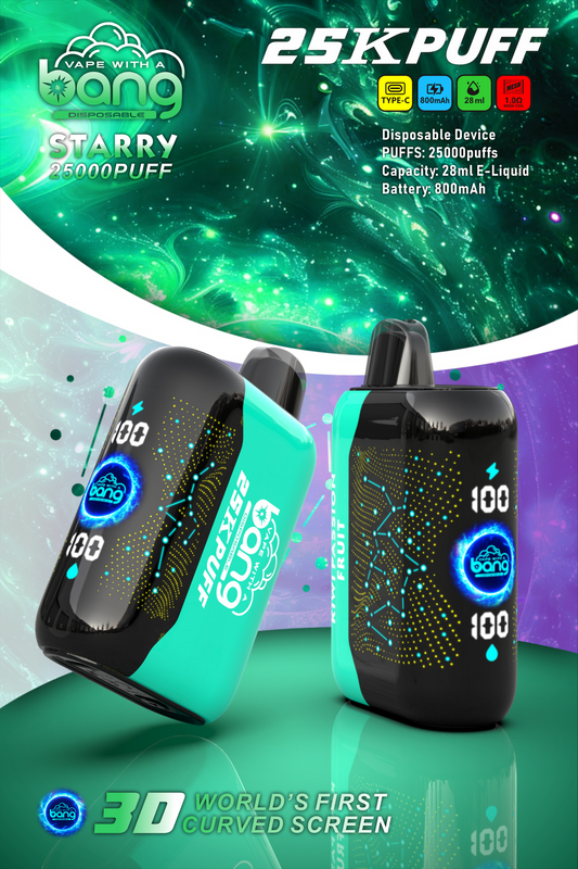 Bang Starry Galaxy 25000: 25K Puffs Disposable Nic Vape Pod