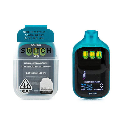 Boutiq Switch V5 – 2G Liquid Live Diamonds Triple Tank Vape Cartridge