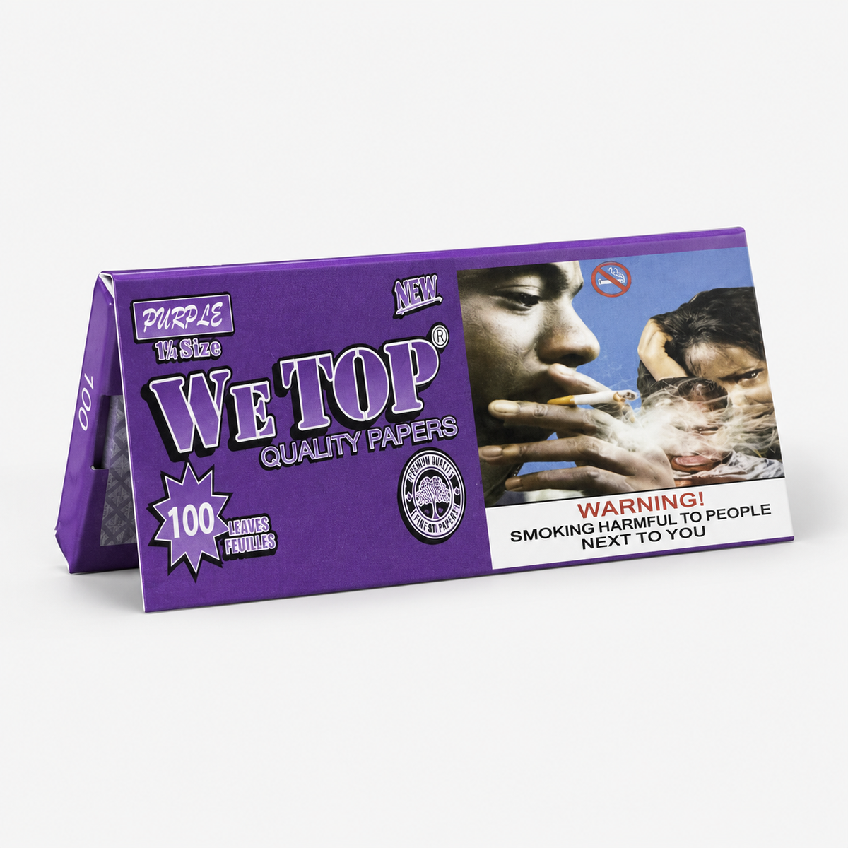 Wetop 1 1/4 Size Mixed Colored (Blue, Green, Purple & Pink) Rolling Paper