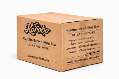 Korobo Brown King Size Rolling Papers - 100 Leaves