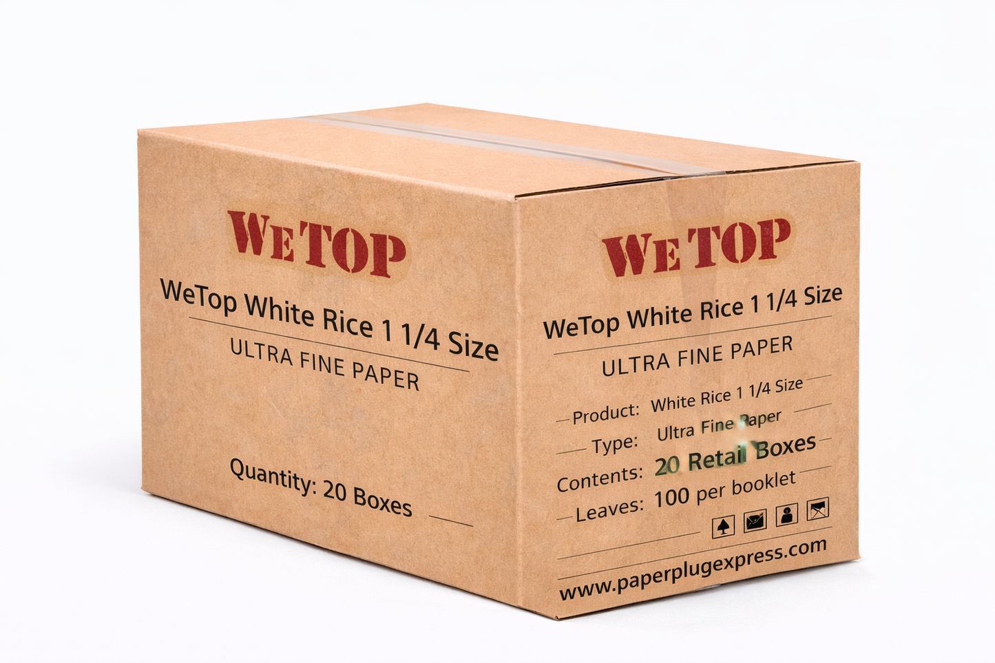 WeTop Blue (White Rice) 1 1/4 Size Rolling Paper