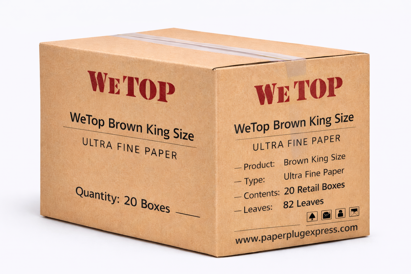 Wetop Brown King Size Slim Rolling Paper