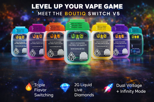 Boutiq Switch V5 – 2G Liquid Live Diamonds Triple Tank Vape Cartridge