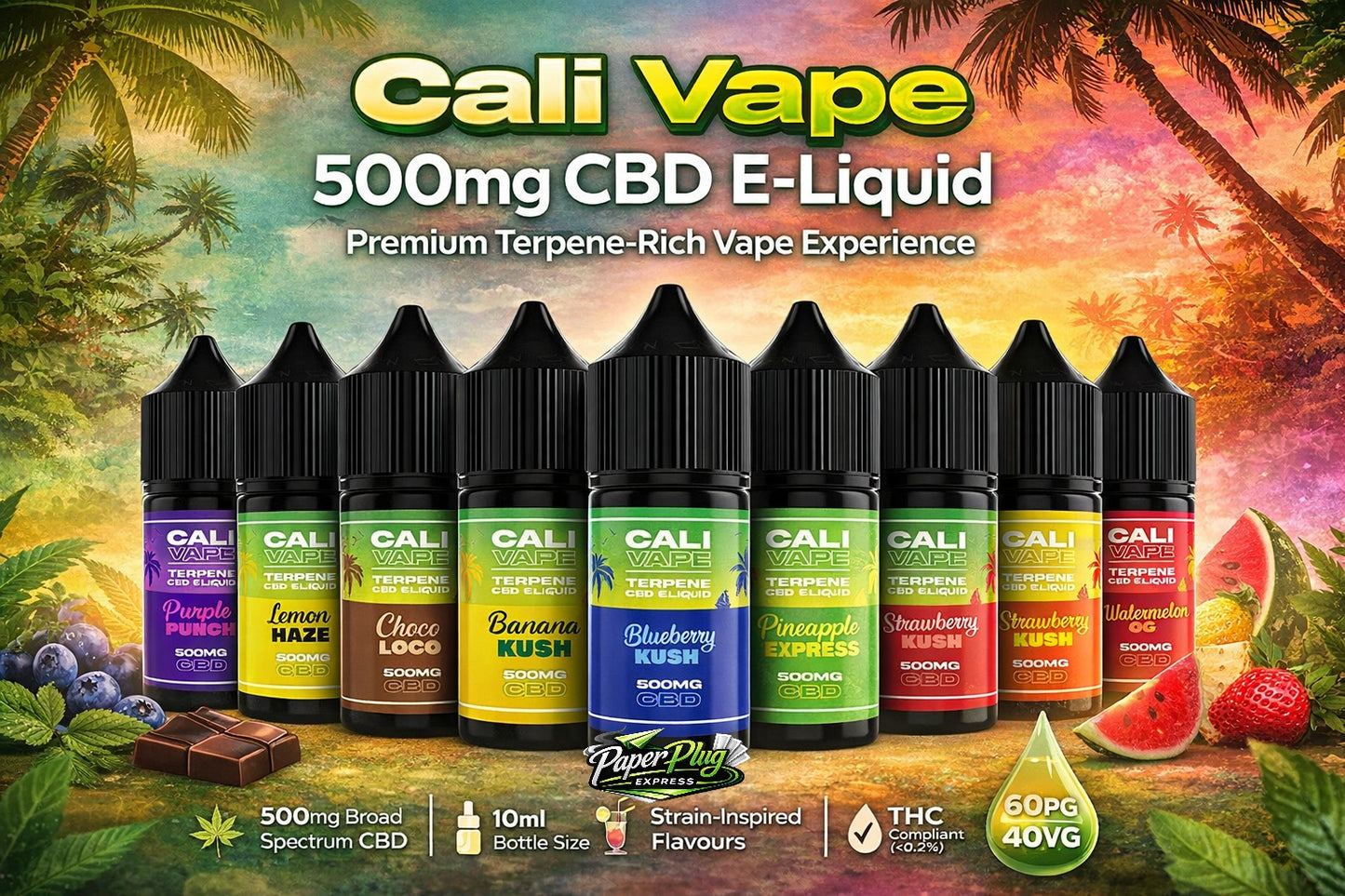 Cali Vape 500mg CBD E-Liquid (10ml)